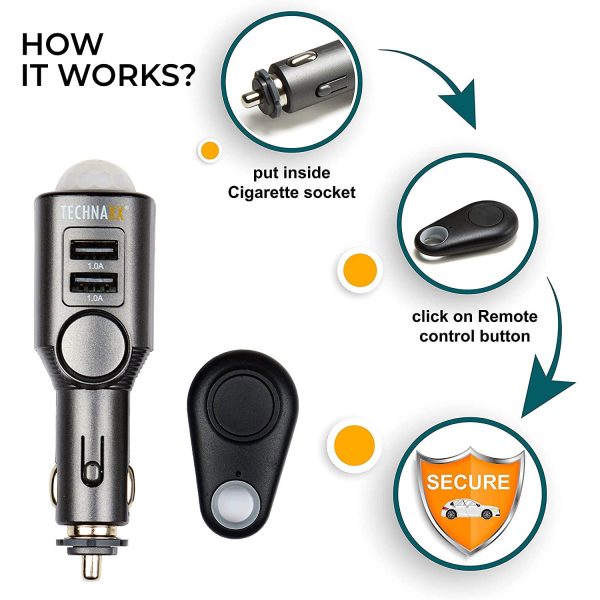 Technaxx car Alarm with Charging Function TX-100 - Görsel 3