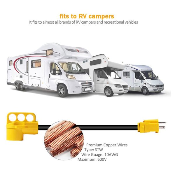 SnowyFox RV 15Amp to 50Amp Adapter - 15Male - Görsel 4